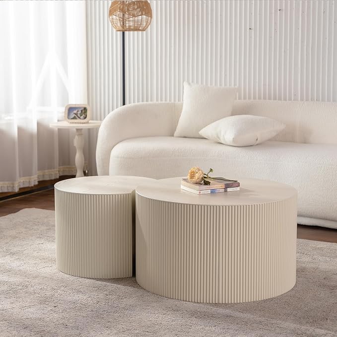 33.68'' Round Modern Coffee Table Set of 2 - Image 4