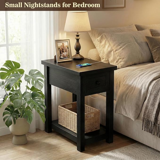 Armocity Narrow End Table with Charging Station - Image 6