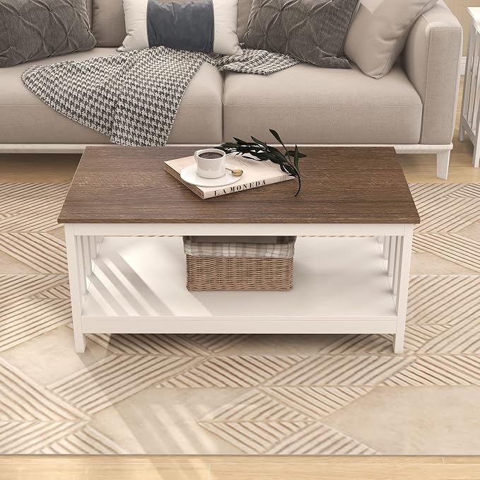 ChooChoo Farmhouse Coffee Table, 40 Inch - Image 8