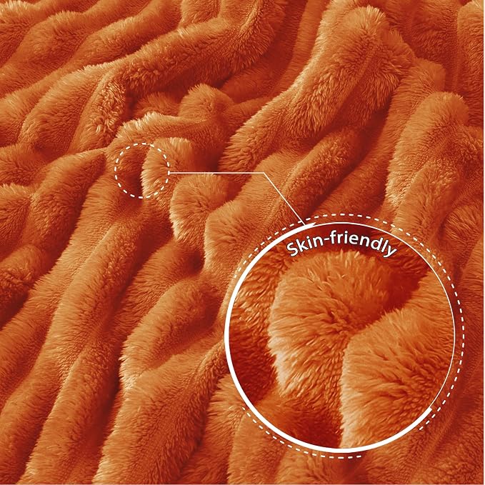 Exclusivo Mezcla Twin Size Flannel Fleece Blanket, Super Soft Striped Jacquard - Image 5