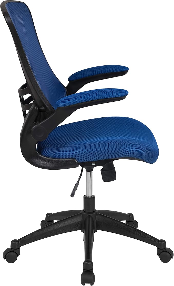 Flash Furniture Kelista Mid-Back Blue Mesh Swivel Ergonomic Task Office Chair - Image 8