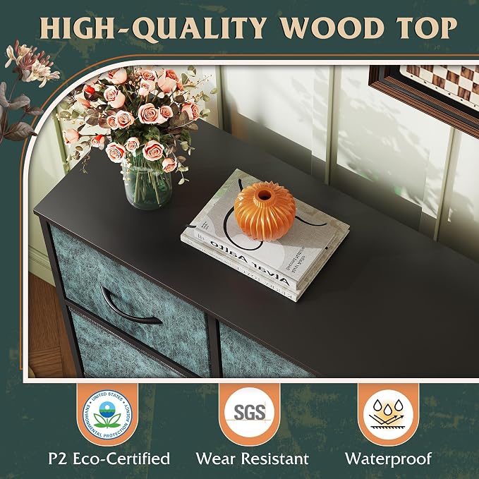 WLIVE Dresser for Bedroom with 8 Drawers, Wide Fabric Dresser for Storage and - Image 6