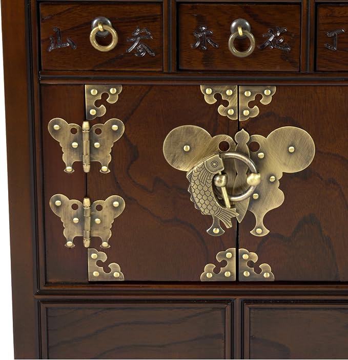 Red Lantern Korean Style 18 Drawer Herbal Medicine Chest - Image 8