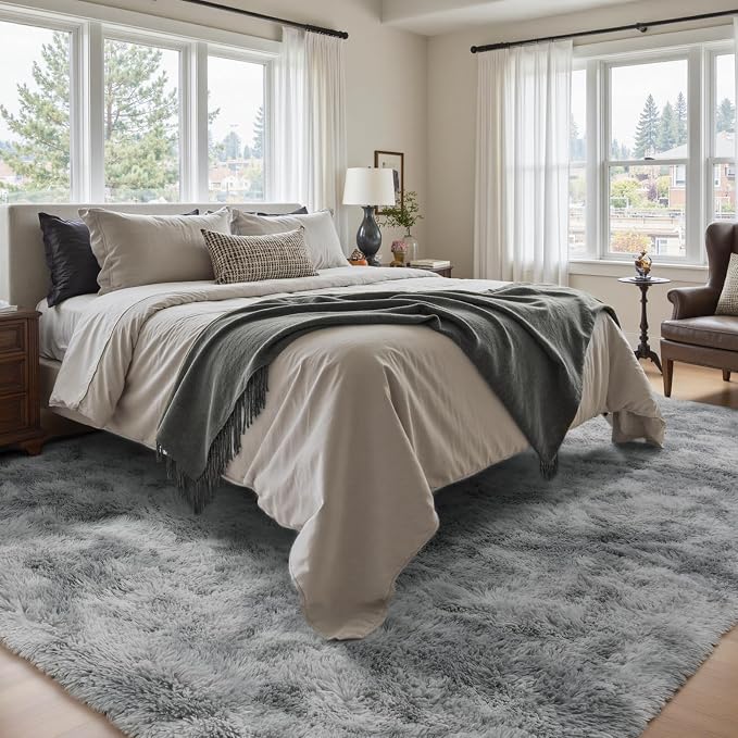 7x10 Ft Extra Large Shag Rugs for Living Room, Tie Dyed Ultra Soft Fluffy Furry - Image 2