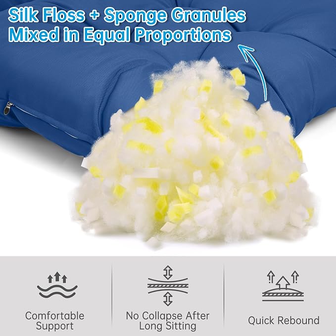 Adirondack Chair Cushion Tufted Waterproof Outdoor Rocking Chair Cushions - Image 6