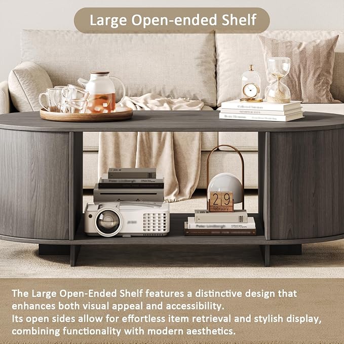 Coffee Table and TV Stand Set of 2, 76.4'' Modern TV Console，Entertainment - Image 9