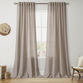 Nanspring Ecru Curtains 102 Inches Long by Nanspring