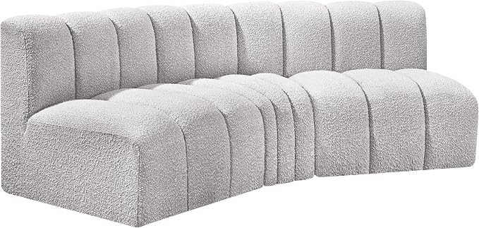 Meridian Furniture 102Grey-S3B Arc Collection Modern | Contemporary Modular Sofa - Image 6