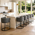ClinQ 26" H Counter Height Bar Stools Set of 6, Modern Barrel Counter Stools by ExperienceExquisiteLife