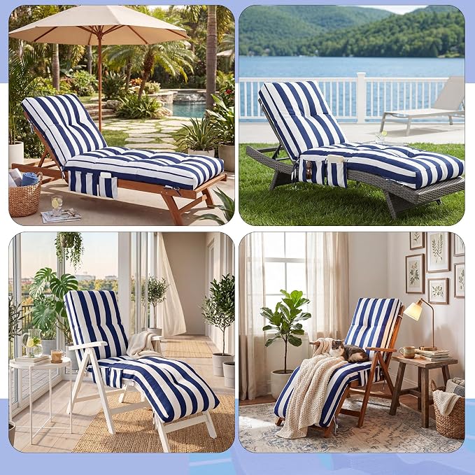 Kigley Outdoor Chaise Lounge Cushions - Image 4