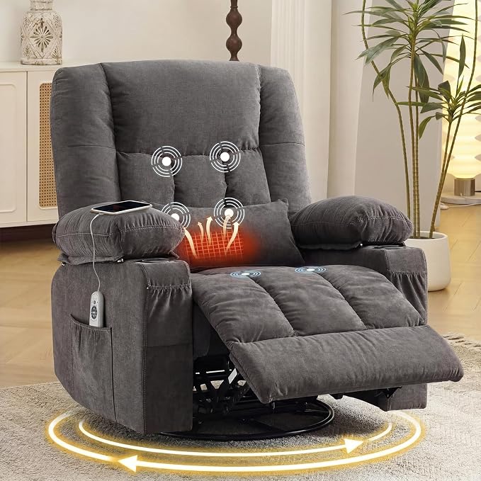 Swivel Rocker Recliner Chair by Bosmiller