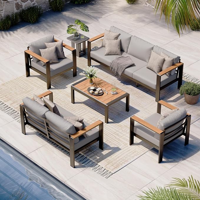 Aluminum Outdoor Patio Furniture Set by Oasbira