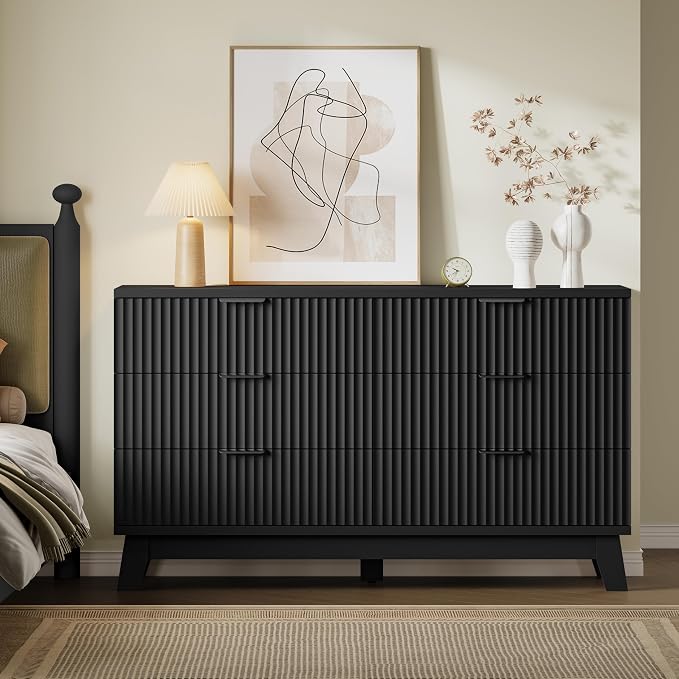 BORNOON 53" Long Dresser for Bedroom, 6-Drawer Dresser - Image 4