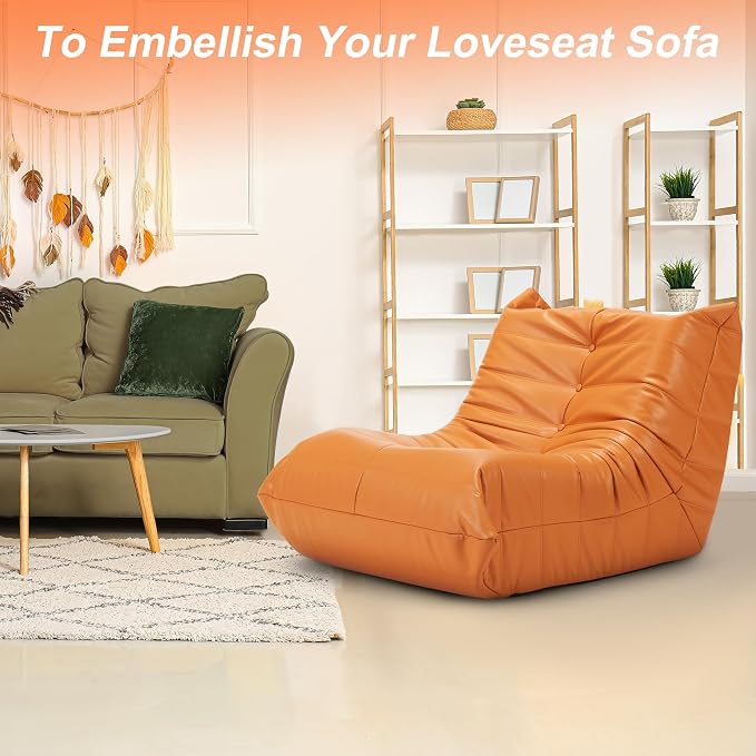 Hobestluk Giant Bean Bag Chair Lazy Floor Sofa, Memory Foam Fireside Sofa - Image 7