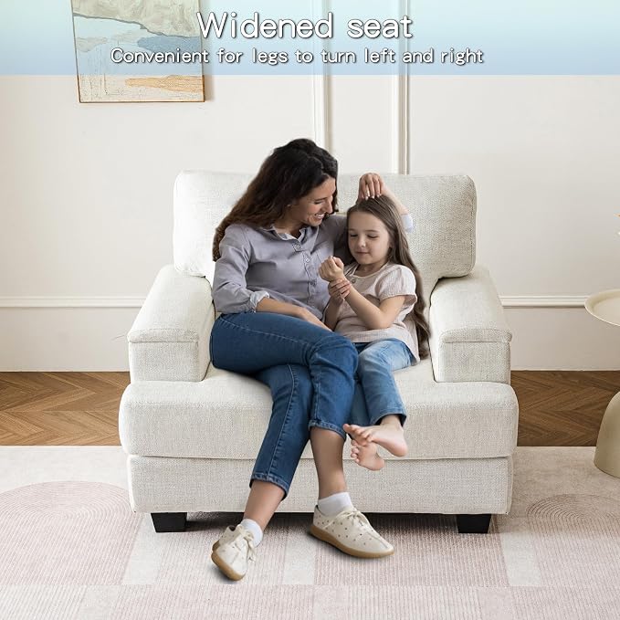 Oversized Accent Chair with Armrest Organizer, Comfy Living Room Chairs with - Image 4