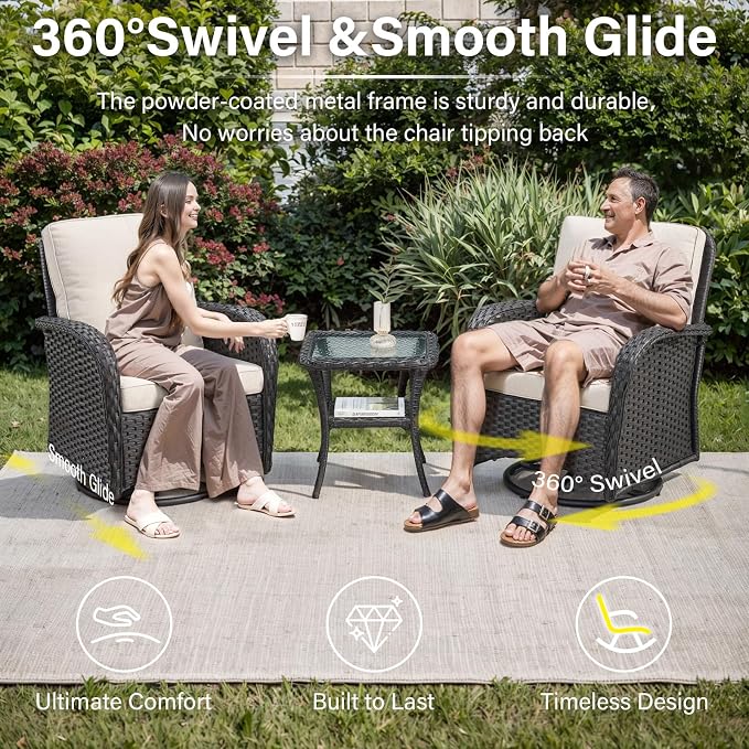 Belord 6 Pieces Wicker Patio Furniture Set - Image 4