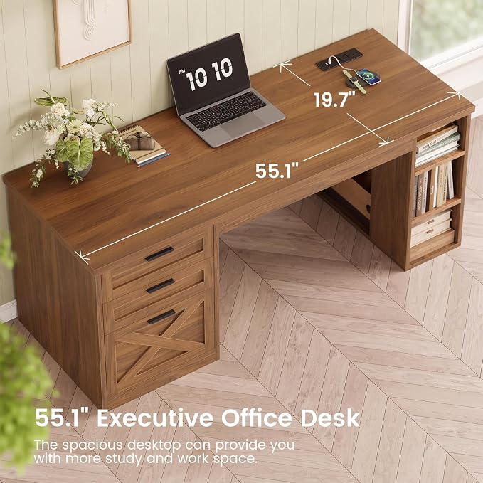SEDETA 55.1" Executive Office Desk - Image 6