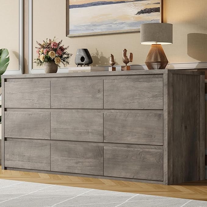 GarveeHome 9 Drawer Dresser for Bedroom, Wide Modern Chest of Drawers, Large by GarveeHome