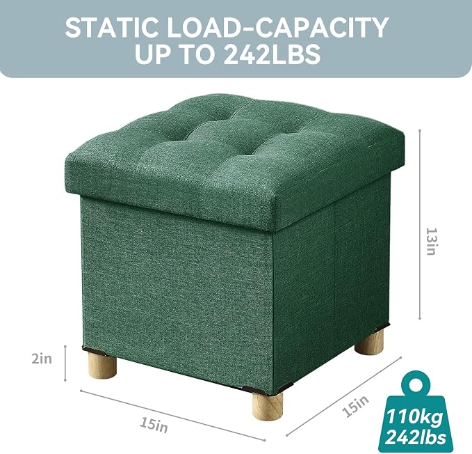 BRIAN & DANY Ottoman with Storage, Small Storage Ottoman - Image 2
