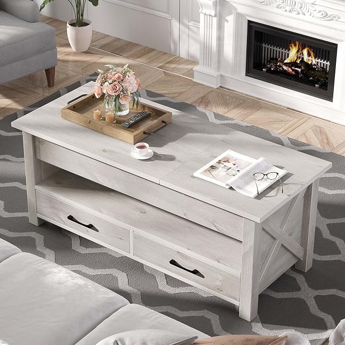 Seventable Coffee Table, 47.2" Lift Top Coffee Table - Image 2
