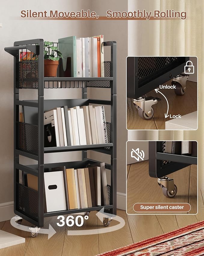 UMDONX Book Cart Heavy Duty Double-Sided - Image 3