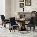 COLAMY Fabric Side Dining Chairs Set of 4, Wingback Upholstered Dining Room by COLAMYHOME