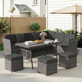 LOUVIXA 7 Pieces Patio Furniture Set, Outdoor Patio Furniture, Wicker by LOUVIXA