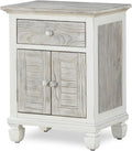 Sea Winds Trading Islamorada Nightstand 1 Drawer 2 Door Two-Tone Distressed by LineageCollections