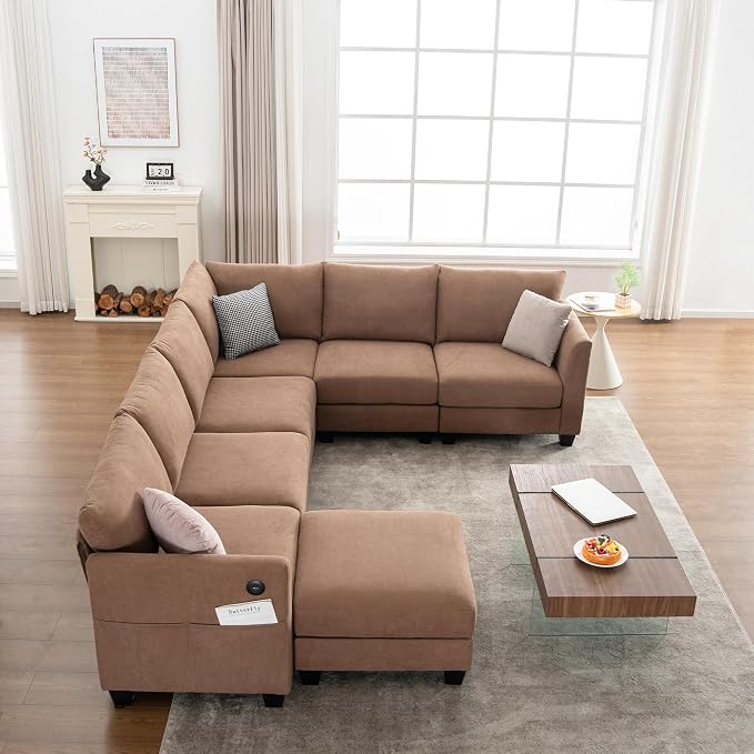 122.8" Large Sectional Couches for Living Room, 6 Seater L Shaped Modular - Image 9