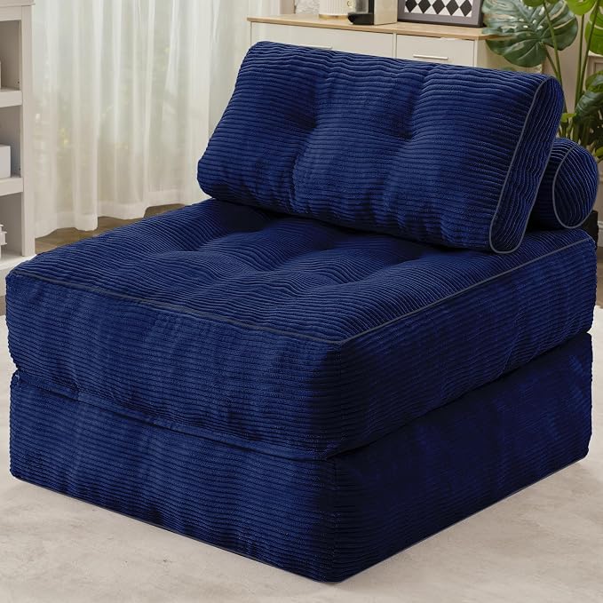 HABUTWAY Folding Sofa Bed, Convertible Sleeper Chair Bed w/Dual-Pillow & Handle by HABUTWAYMakeYourLifeComfortable