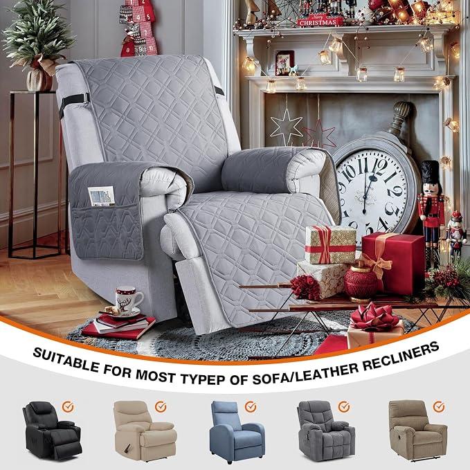 VANSOFY 100% Waterproof Recliner Chair Covers, Recliner Cover Non-Slip Dog - Image 4