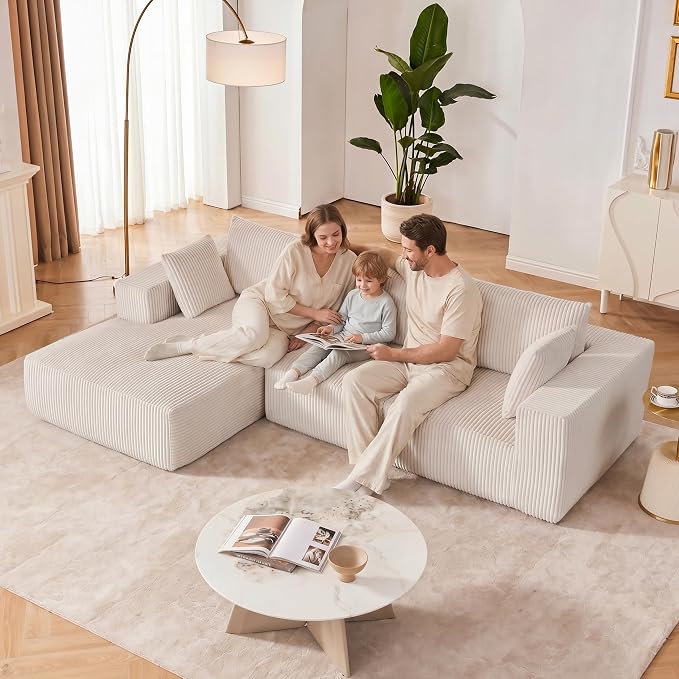 108” Modular Sectional Sofa, Cloud Sectional Couch - Image 8