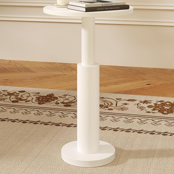 LAATOOREE Small Round Side Table, Accent Drink Coffee Table, Pedestal End Table - Image 7