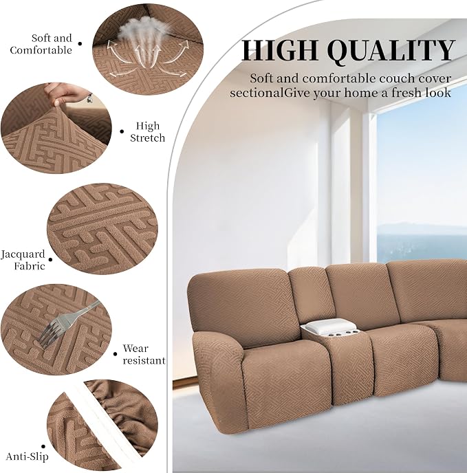100% Waterproof Sectional Recliner Couch Covers - Image 5