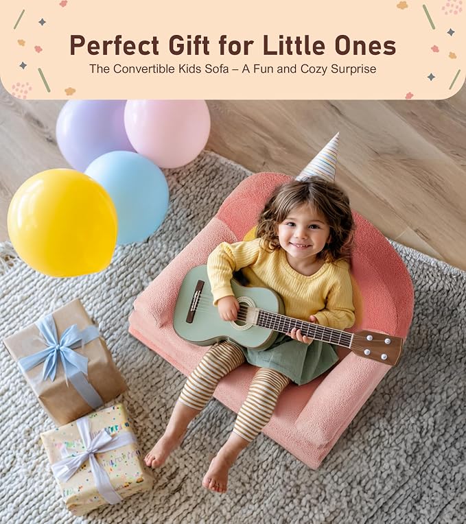 little dove Extra Wide Soft Toddler Couch Fold Out, Comfy Toddler Chair - Image 7
