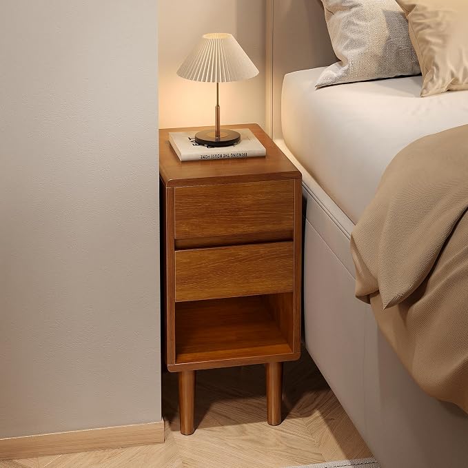 Narrow Nightstand 2 Drawers - Image 7