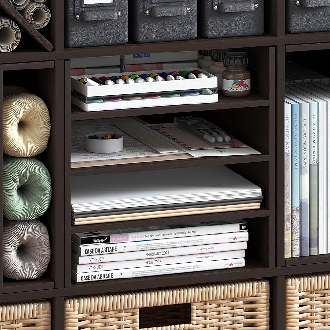 Furinno Cubicle Cube Insert, 3-Shelf Cube Organizer, 3-Tier Shelf Accessory - Image 6