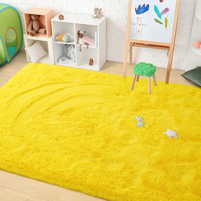 Amearea Premium Soft Fluffy Rug 4x5.3 Feet, Fuzzy Area Rugs - Image 5