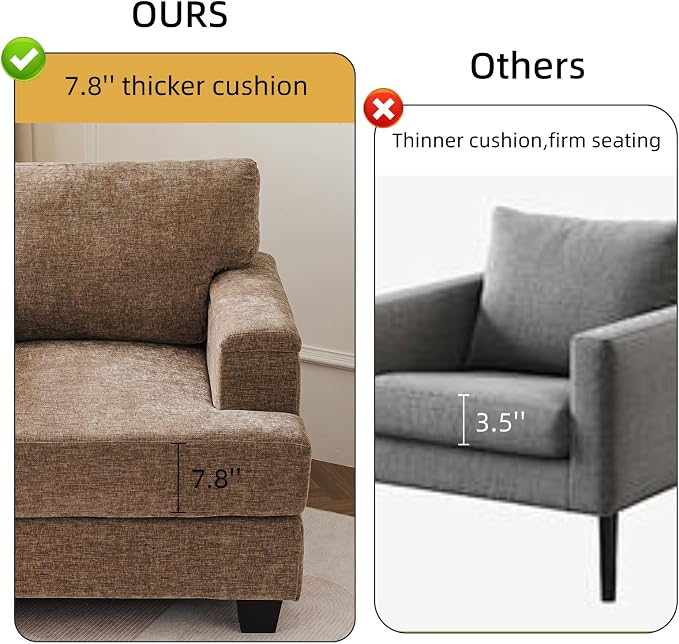 Oversized Accent Chair with Armrest Organizer, Living Room Chairs with 7.8'' - Image 5