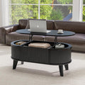 LYNCOHOME Fluted Lift Top Coffee Table by LYNCOHOME