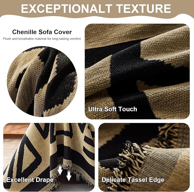 VClife Bohemian Couch Covers for Dog, Anti Slip Sofa Furniture Protector - Image 4