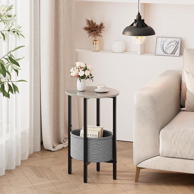 Vagusicc Round Side Table End Table - Image 2
