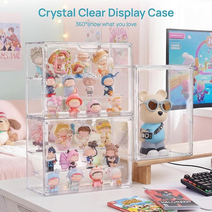 Vtopmart 1 Pack Acrylic Display Case, Stackable Figure Display Case - Image 8