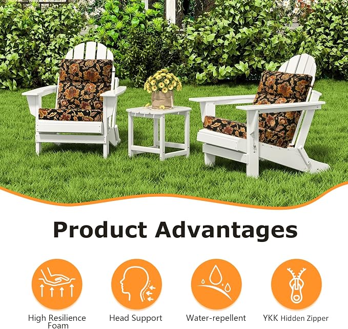 Unimatta Outdoor High Back Chair Cushion Seat Pads, 44 x 21 Inch - Image 2