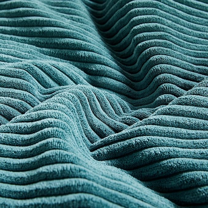 Fancy Homi 2 Packs Teal Decorative Throw Pillow Covers 22x22 Inch - Image 5