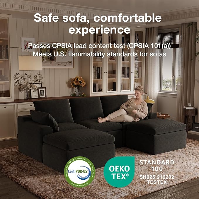 Novilla Modular Cloud Couch, Modern Sectional Sofa - Image 24