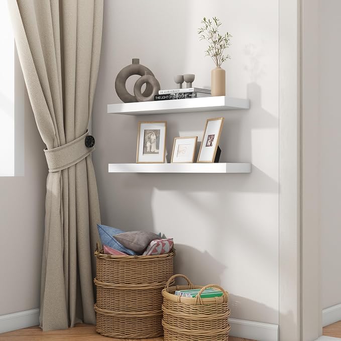 fuqing White Floating Shelves for Wall - Image 3