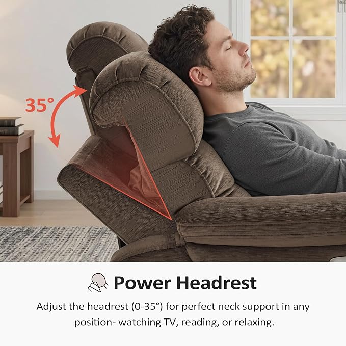 MCombo 61.6'' Wall Hugger Power Loveseat Recliner, Reclining Loveseat - Image 5