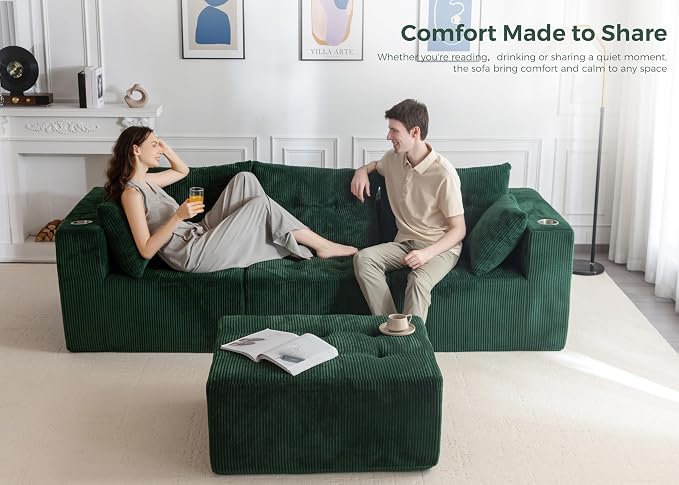 MAXYOYO Modular Sectional Sofa Couch, L Shaped Modern Cloud Couch - Image 4