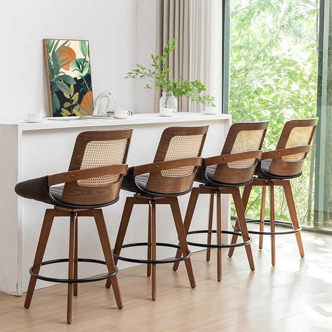 Set of 2 Bar Stools Counter Height - Image 6